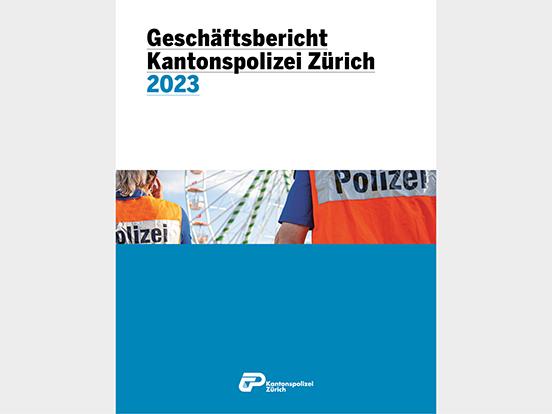 Titelseite des Geschäftsberichts 2023 der Kantonspolizei Zürich