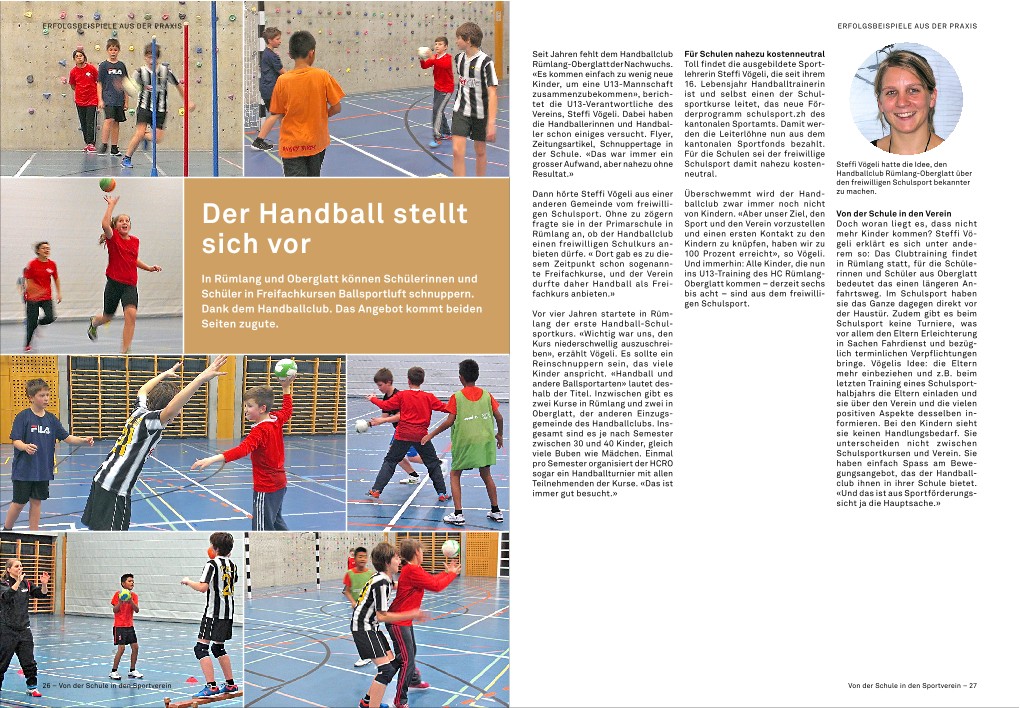 Freiwilliger Schulsport Handball, Dossier 2014
