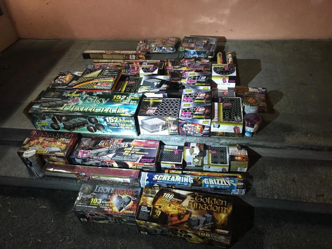 Rund 90 Kilogramm Feuerwerk sichergestellt.