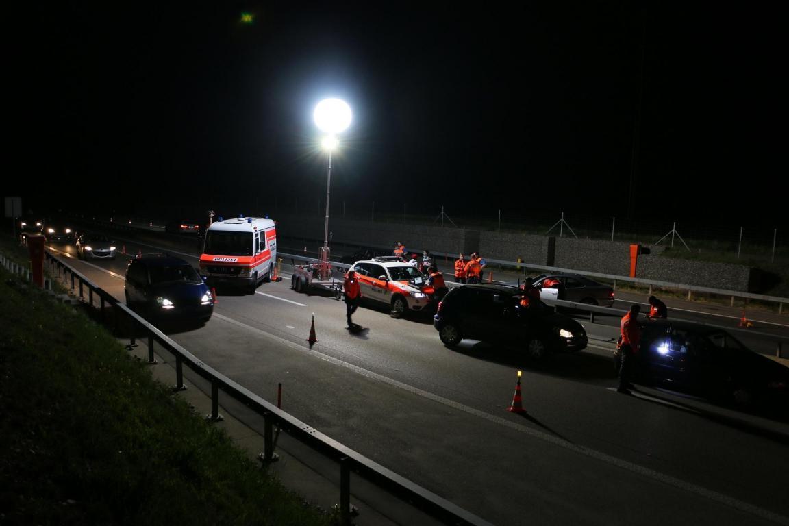 Übersichtsaufnahme der Kontrollstelle in Dachsen.