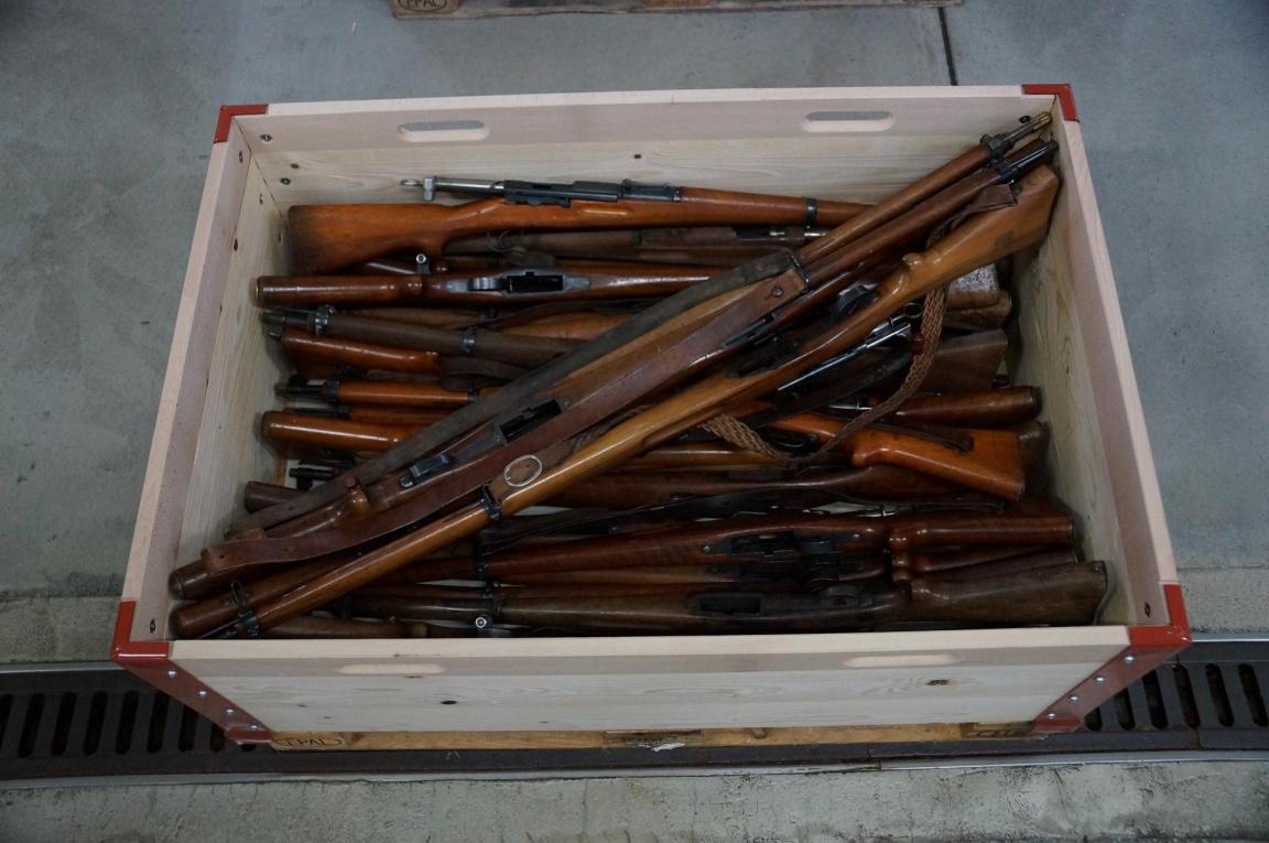 Abgegebene Waffen:Aktionstag zur freiwilligen Abgabe von Waffen und Munition.