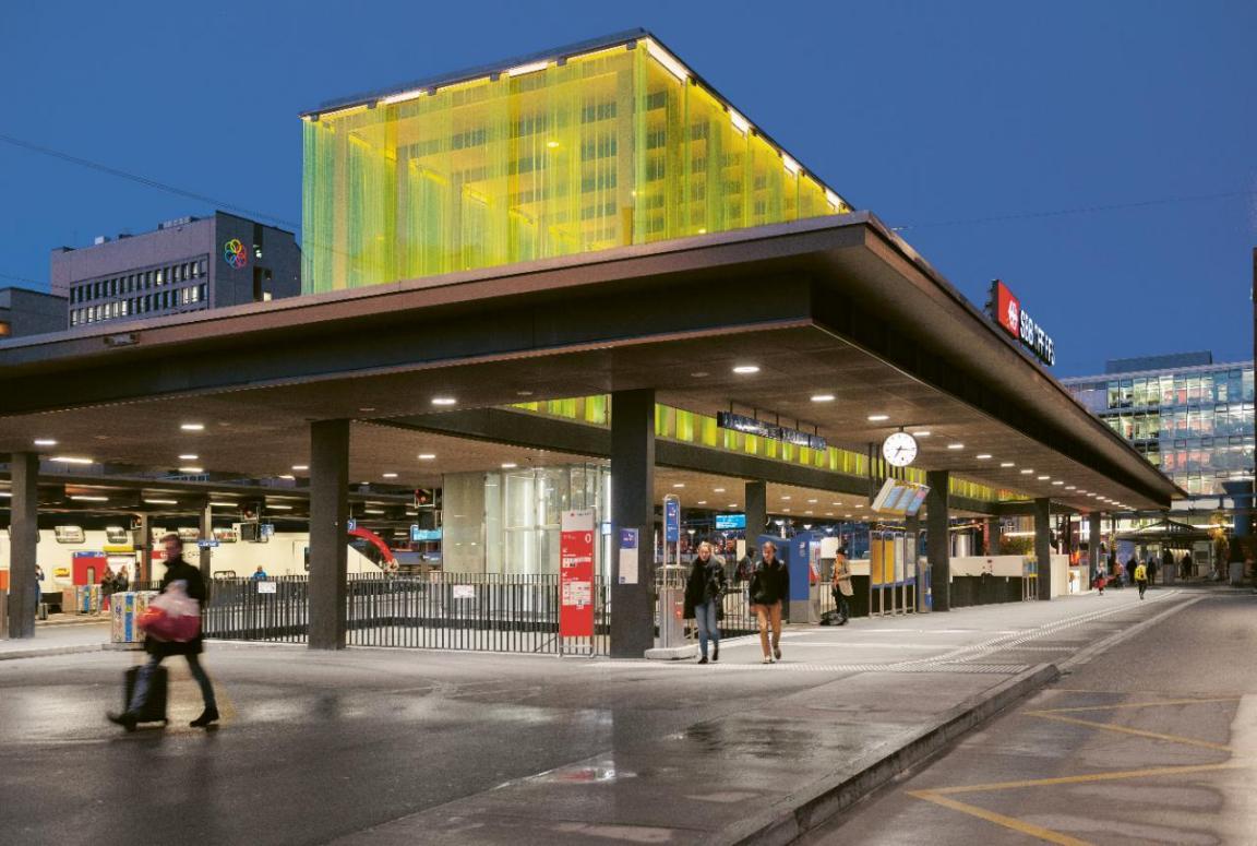Aussenansicht: Ausbau Bahnhof Oerlikon, Zürich.