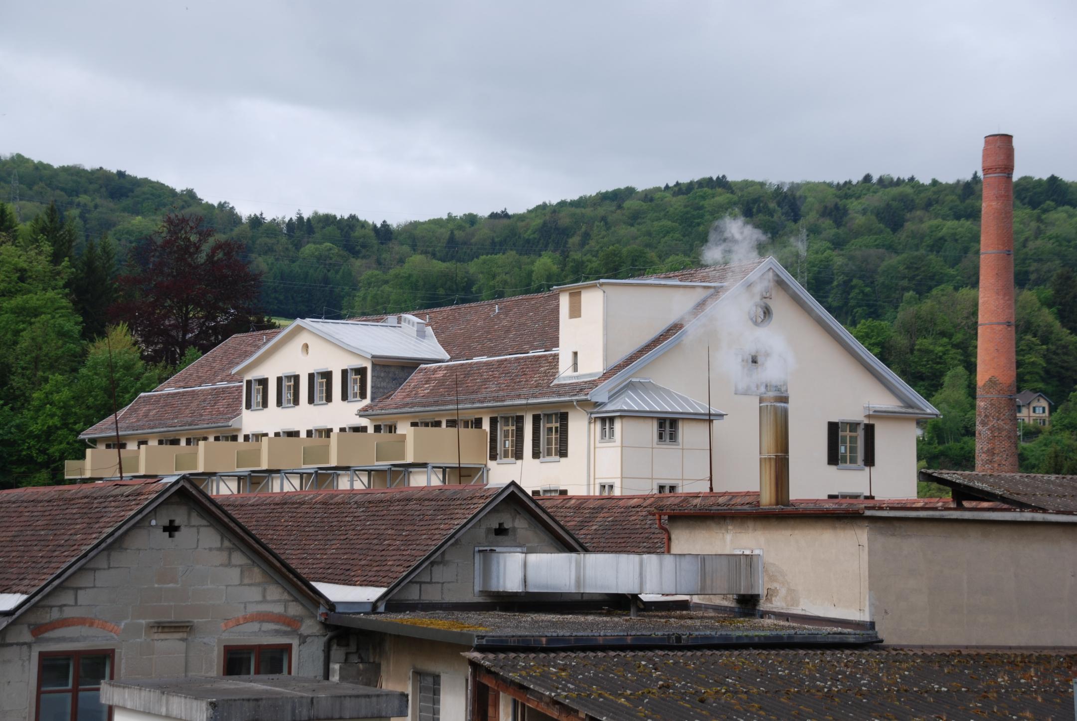 Aussenansicht: Ehem. Spinnerei Blumer Söhne & Cie. AG.