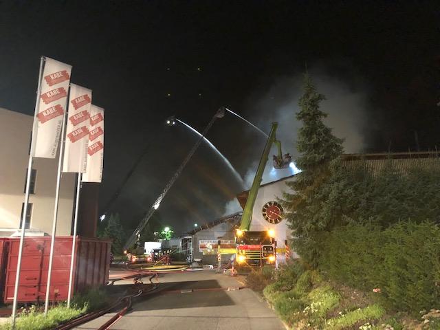 Einsatz der Feuerwehr: Löscharbeiten.