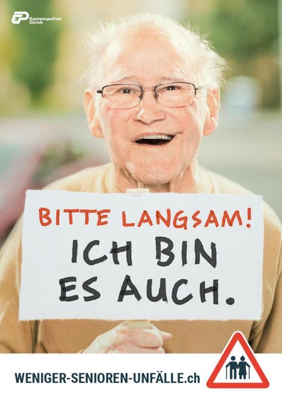 Symbolbild der Kampagne «Senioren im Strassenverkehr»