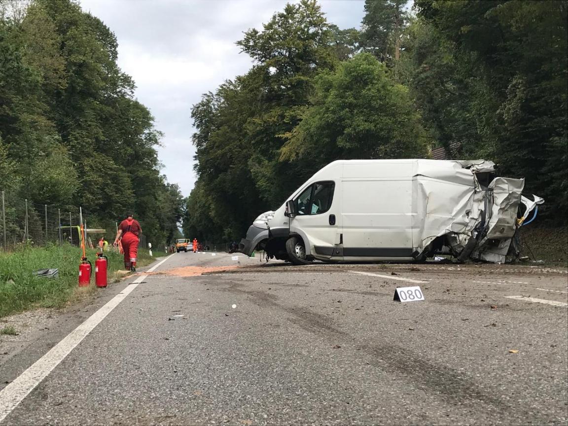 Der beteiligte Lieferwagen.