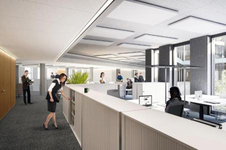 Visualisierung:  Büro Korridor