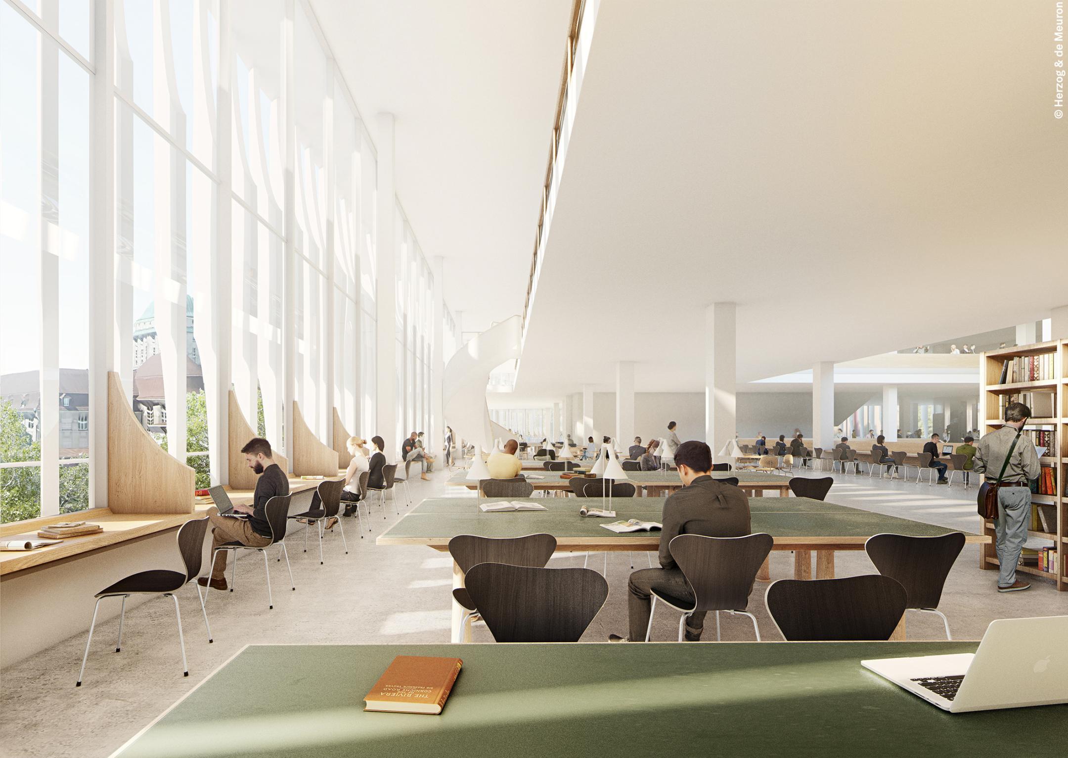 Das künftige Hochschulgebiet Zürich Zentrum: Die Bibliothek.