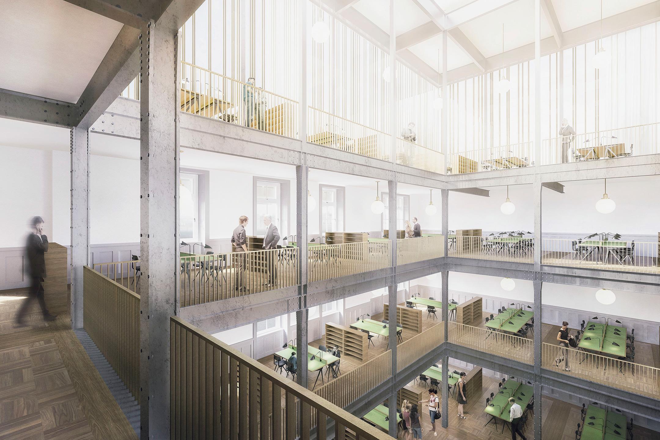 Militärkaserne - Visualisierung innen Working Spaces