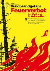 Plakat zum Feuerverbot