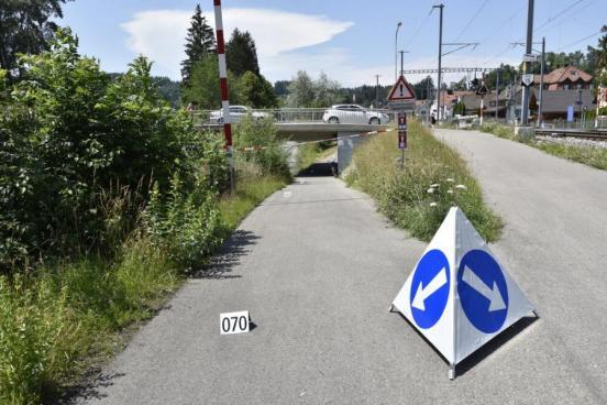 Radweg mit Faltsignal