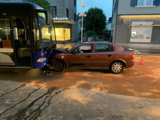 Kollisionsendstellung der Fahrzeuge