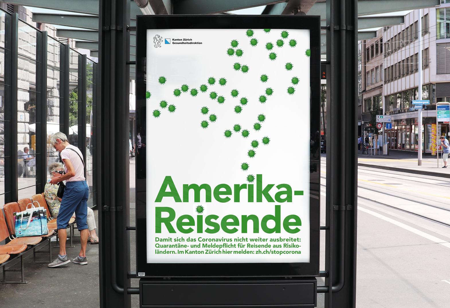 Plakat Amreika-Reisende