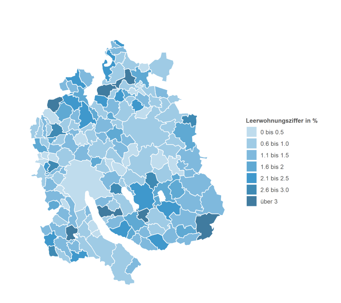 Leerwohnungsziffer nach Gemeinde 