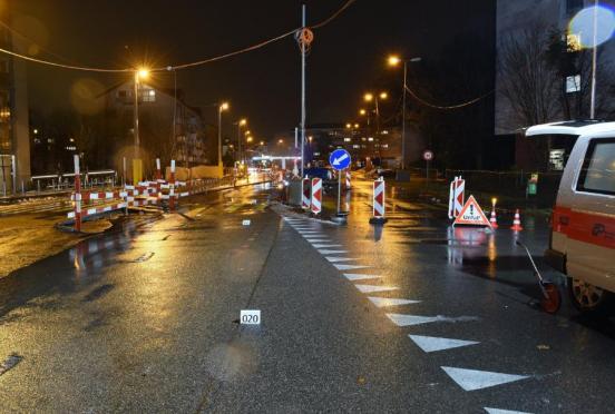 Unfallaufnahme auf der Strasse