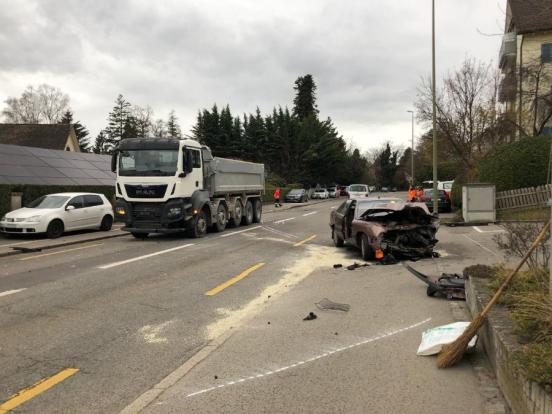 Unfallstelle in Meilen 