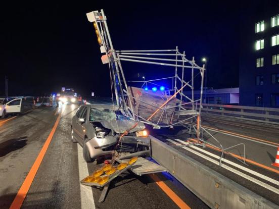 Verunfallter Personenwagen