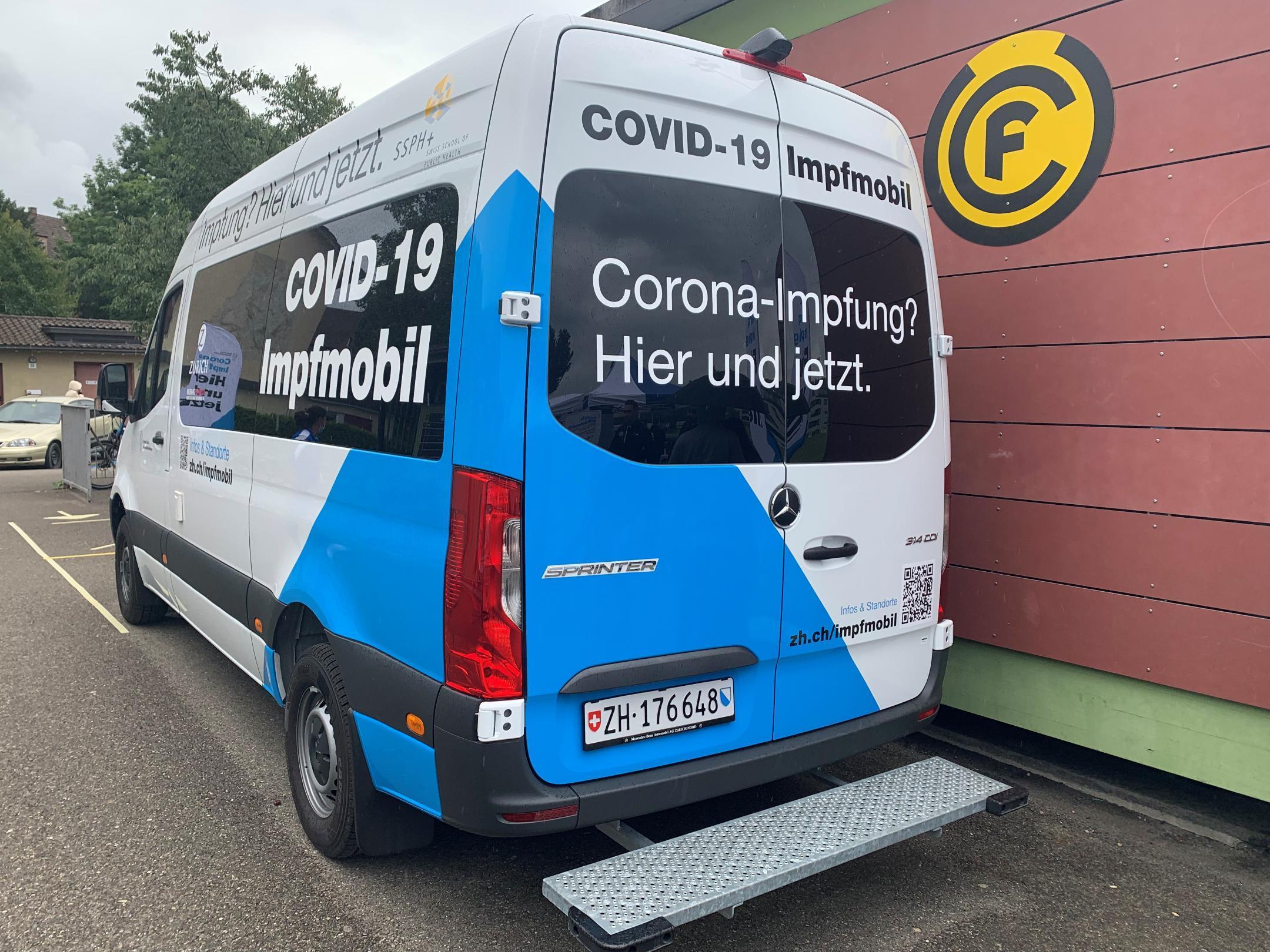 Impfmobil FC Unterstrass: Ansicht von hinten