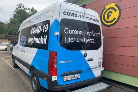 Impfmobil FC Unterstrass: Ansicht von hinten