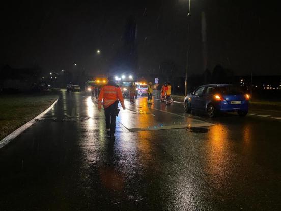 Unfallstelle mit Einsatzkräften