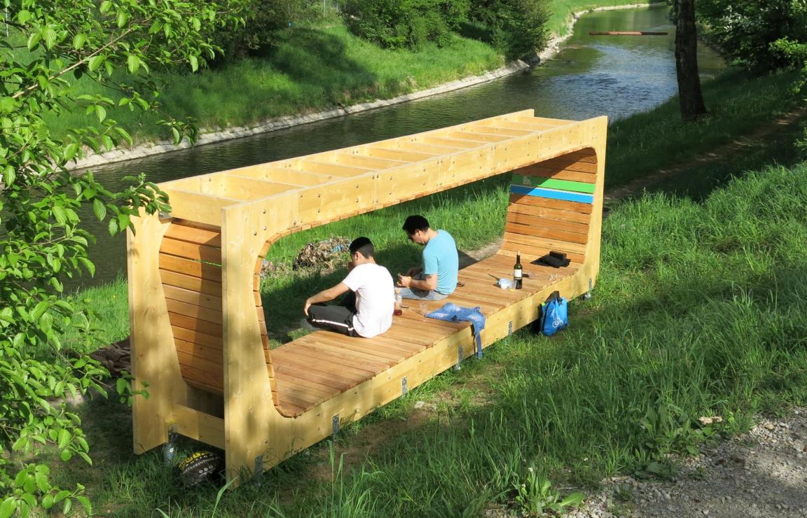 Temporäre Elemente an der Glatt