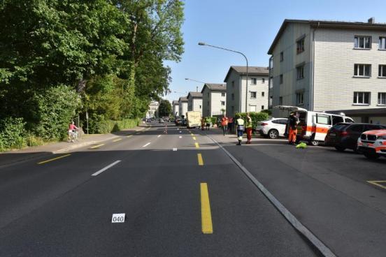 Übersichtsaufnahme der Unfallstelle in Kilchberg