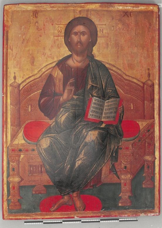 Bildnis aus Zypern eines Heiligen aus dem 15. Jahrhundert