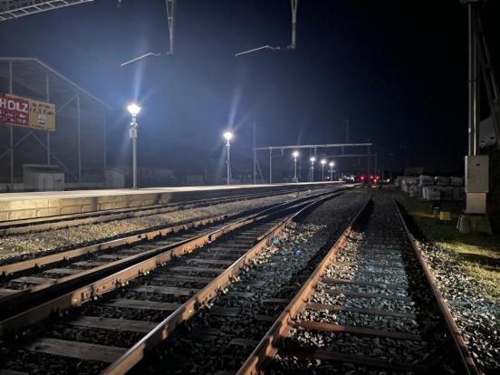 Gleise im Bahnhof Rafz