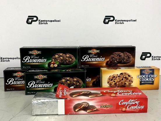 Biscuit-Verpackungen die als Drogenversteck dienten.