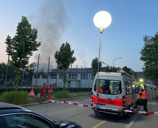 Turnhallenbrand in Winterthur-Töss