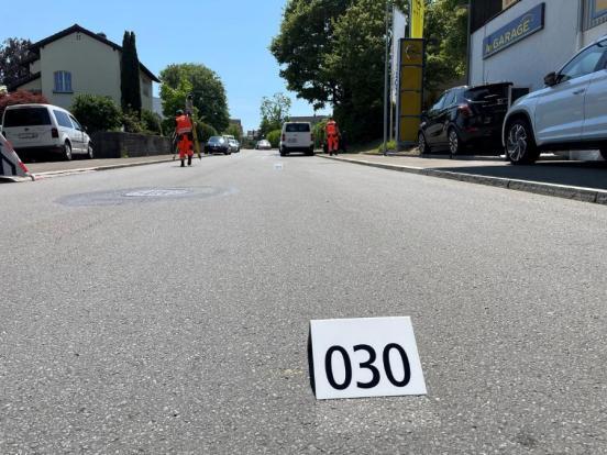 Unfallaufnahme auf Sonnenbergstrasse