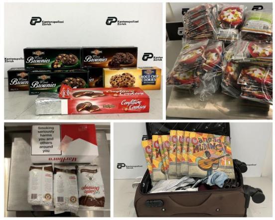 Collage von verschiedenen Betäubungsmittel-Sicherstellungen