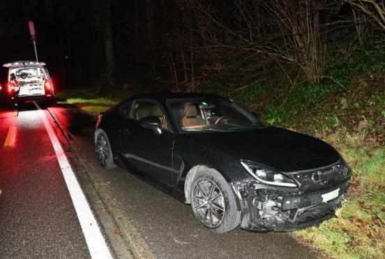 Unfallfahrzeug in Endlage