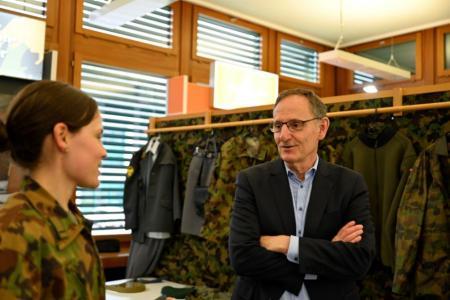 Mario Fehr im Gespräch mit einer Moderatorin