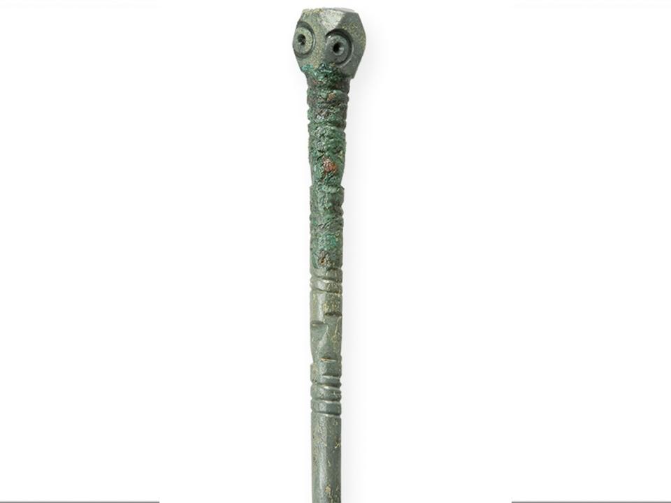 Bronzene Nadel aus dem 6./7. Jahrhundert, die in Dietikon gefunden worden war