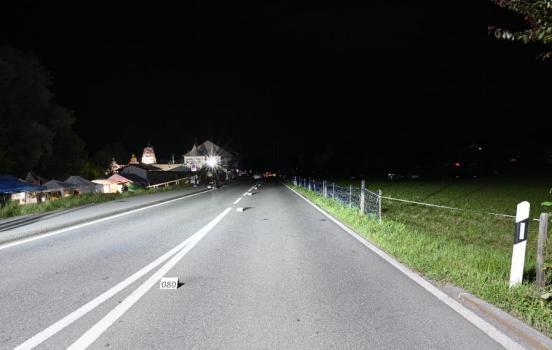 Übersichtsaufnahme vor der Unfallstelle 