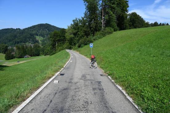 Das verunfallte Fahrrad an der Unfallstelle