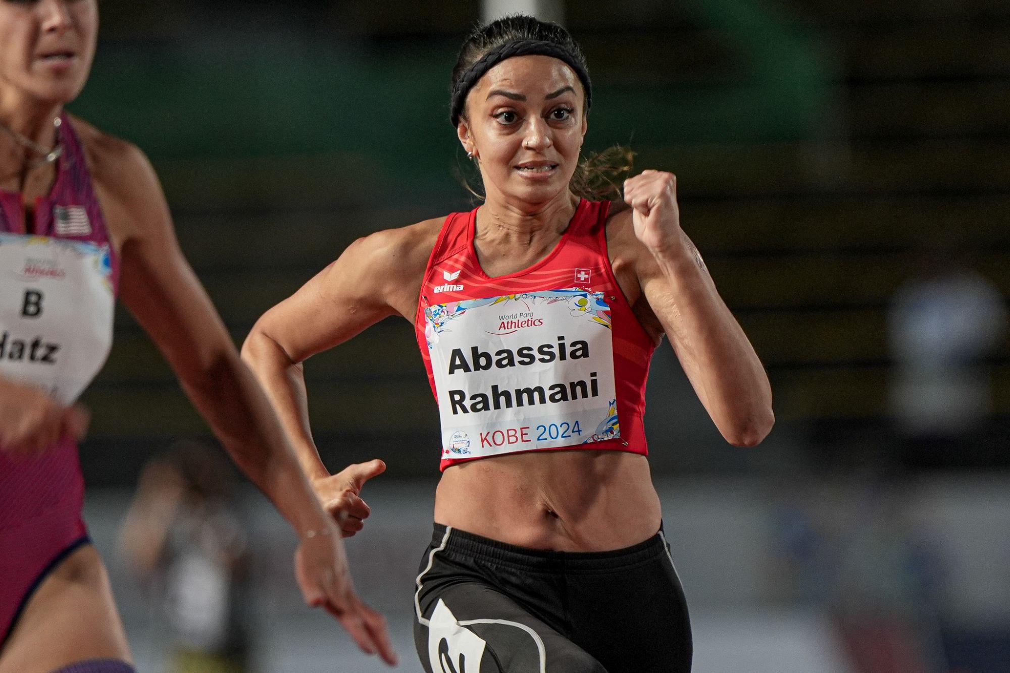 Die Sprinterin Abassia Rahmani belegt in Paris über 100m den starken 5. Platz.