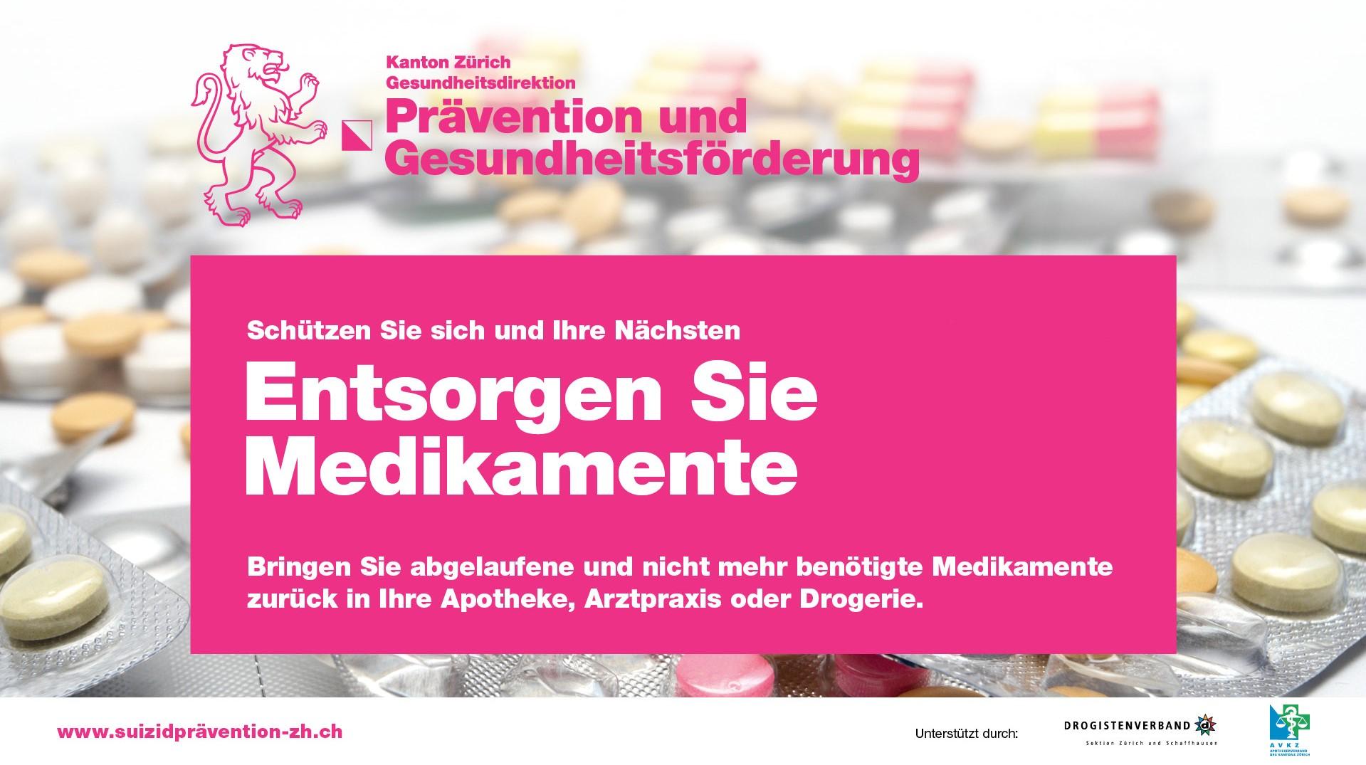 Aufruf Plakat zur Medikamentenrückgabe