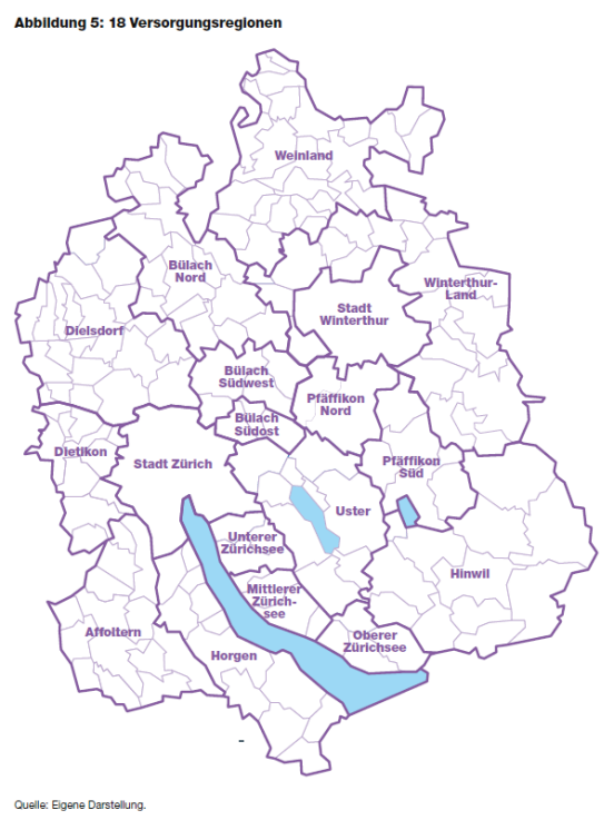 Versorgungsregionen Kanton Zürich