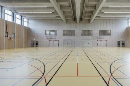 Innenansicht der Doppelsporthalle.