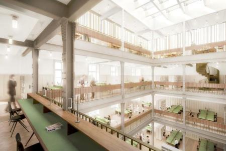 Visualisierung vom Atrium der Militärkaserne