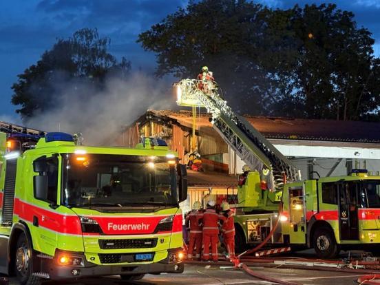 Einsatzkräfte der Feuerwehren im Einsatz