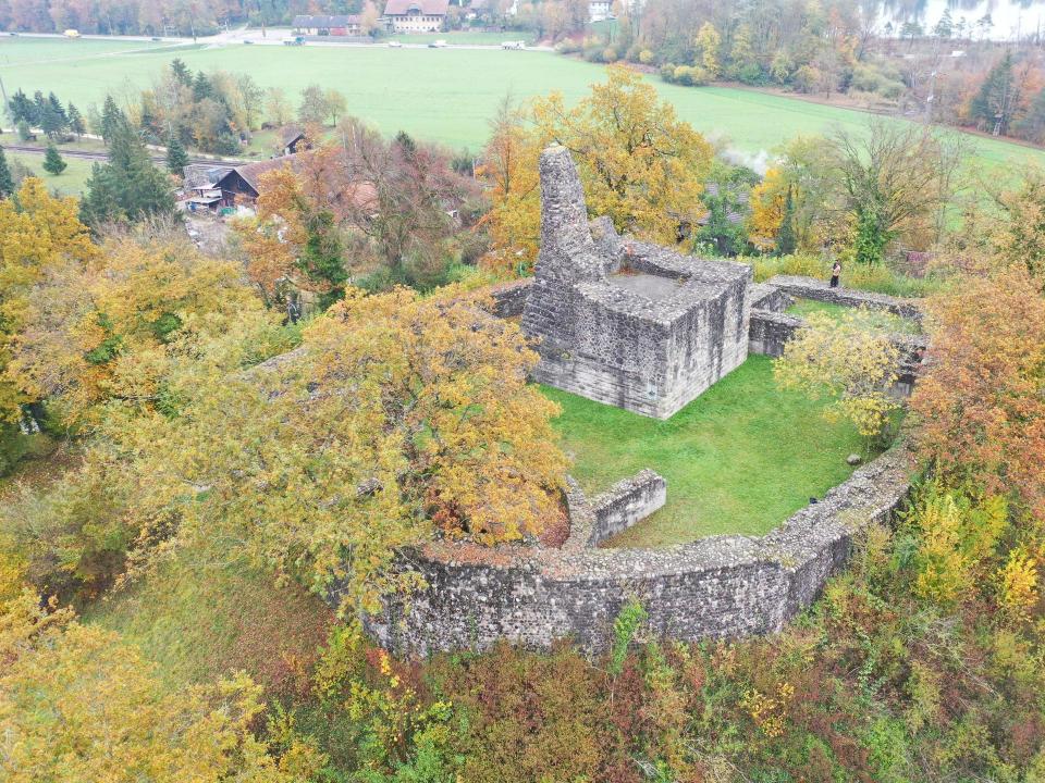 Ringmauer der Burgruine Alt-Regensberg.
