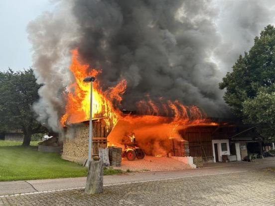 Brand einer Scheune in Oberhasli 
