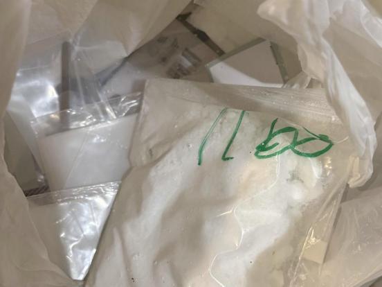 Kokain und Verpackungsmaterial