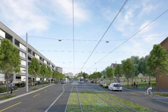 Grafische Visualisierung eines potentiellen Abschnitts der Streckenführung. 