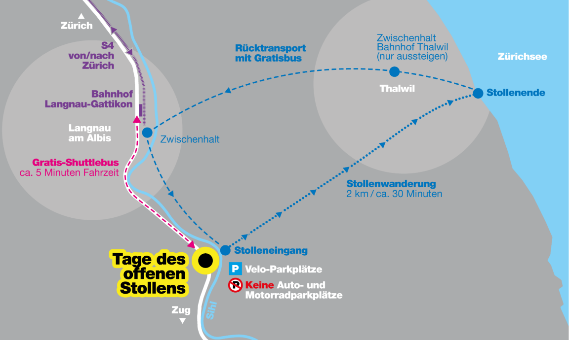 Plan mit Erreichbarkeit der Veranstaltung