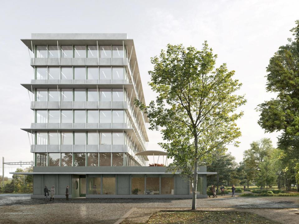 Westansicht des künftigen Sozialversicherungsgerichts.