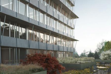 Terrasse des künftigen Sozialversicherungsgerichts.